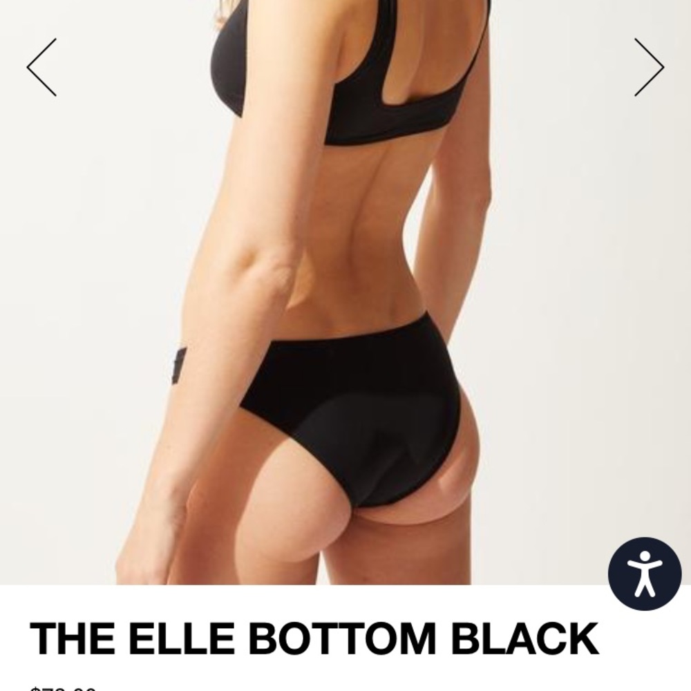 Solid & Striped Elle Bikini Swim Bottom Black